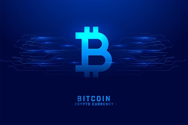 Digital bitcoin cryptocurrency technology background