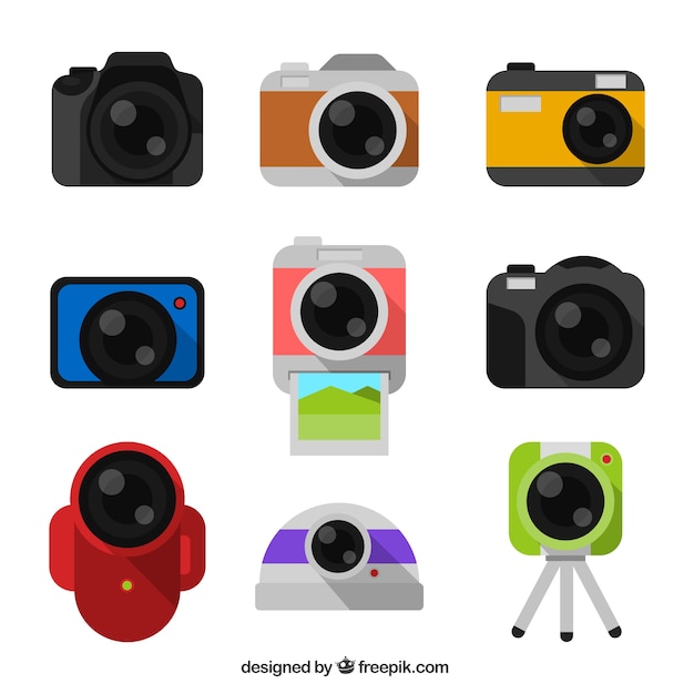 Free Vector digital cameras collection