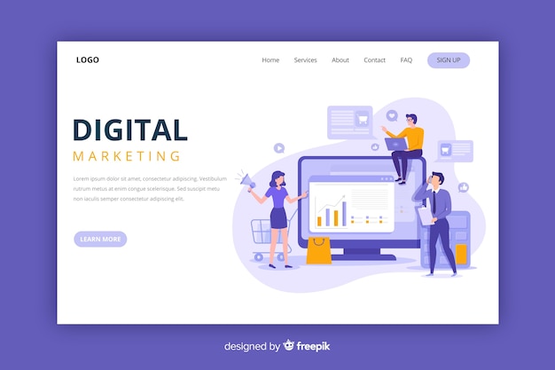 Digital marketing landing page