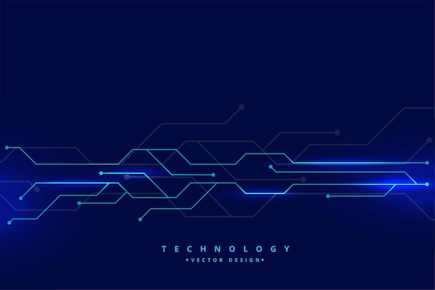 Free Vector digital technology circuit lines diagram