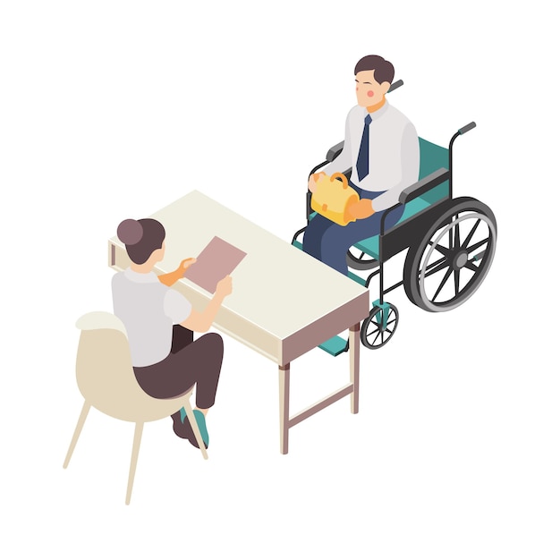 Free Vector disabled man illustration