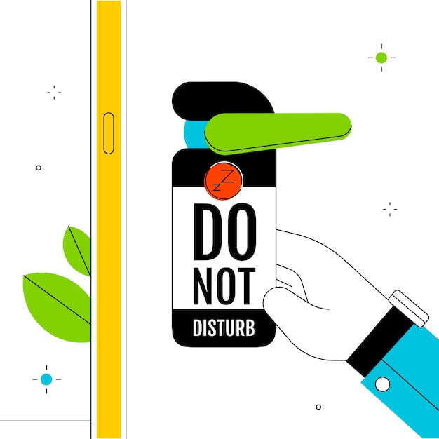 Free Vector do not disturb sign design