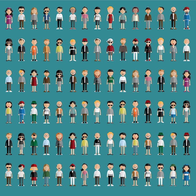 Free vector diversity community people