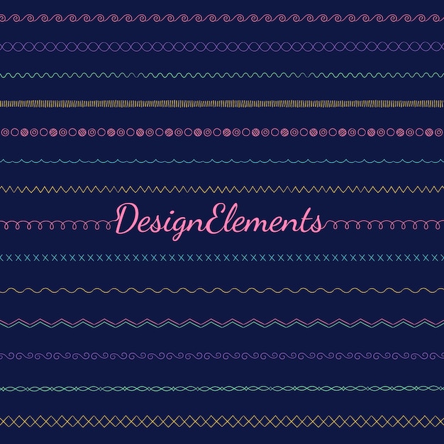 Free Vector divider line design elements vector collection