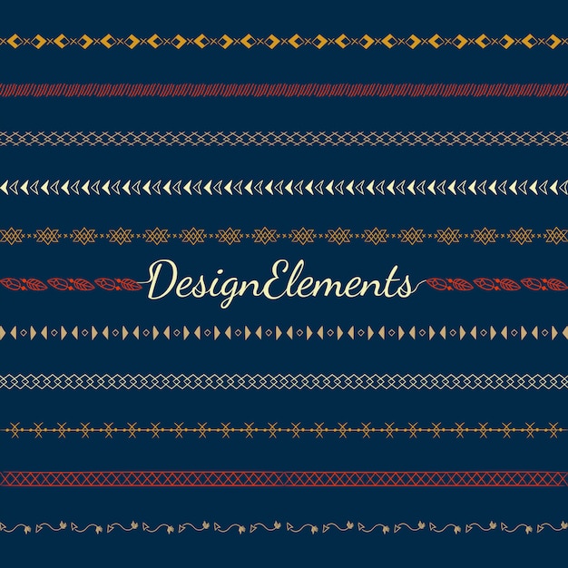 Free Vector divider line design elements vector collection