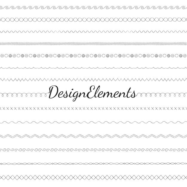 Divider line design elements vector collection