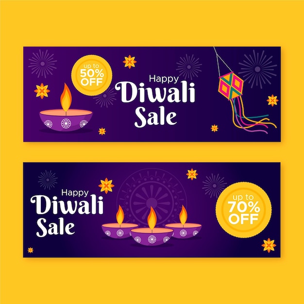 Diwali banners template