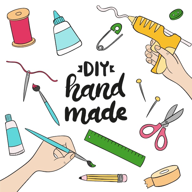 Free Vector diy creative workshop