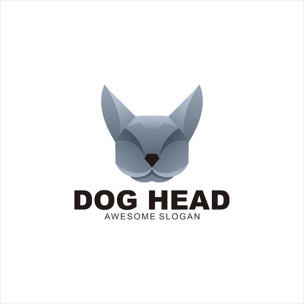 Free Vector dog head colorful logo illustration