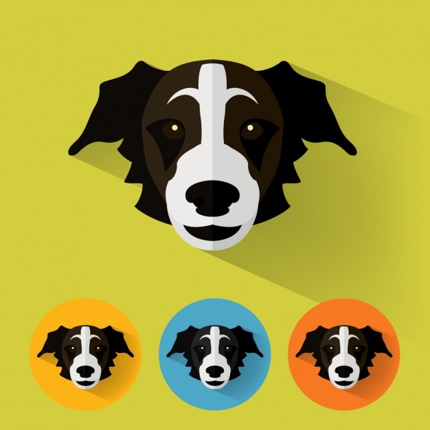 Free Vector dog icons collection