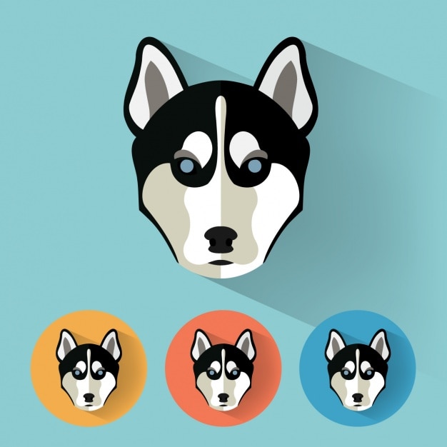 Free Vector dog icons collection