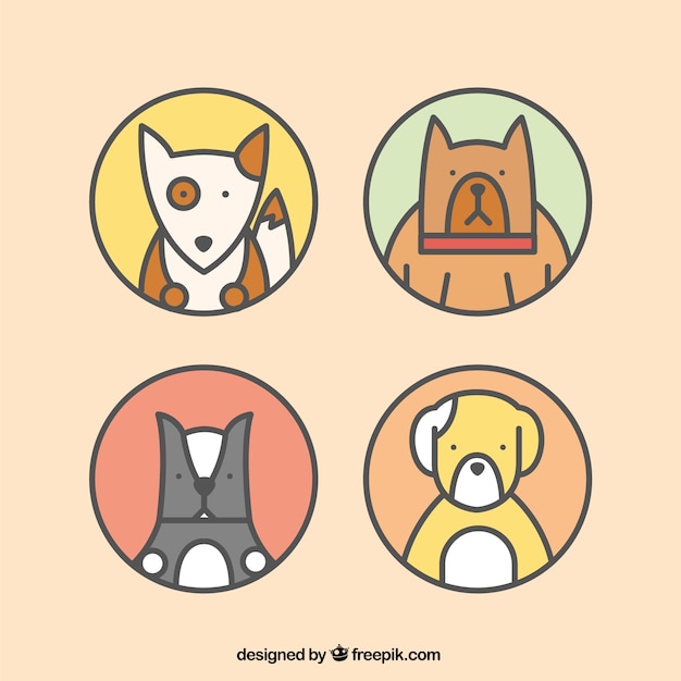 Free Vector dog icons