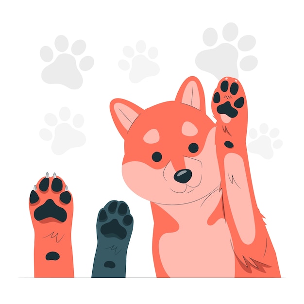 Free Vector dog paw concept illustration