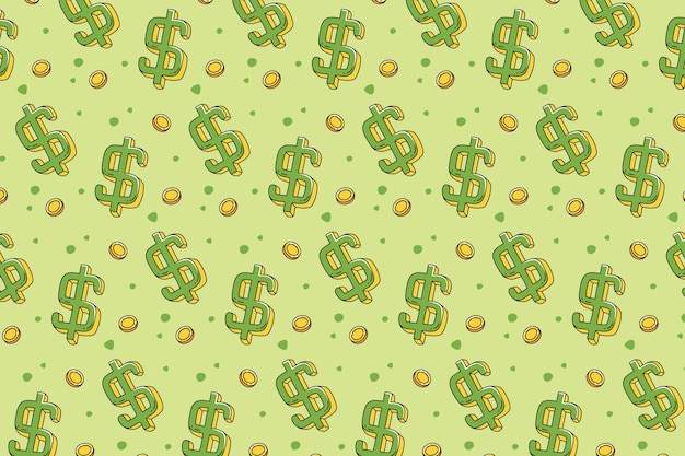 Dollar sign pattern  background