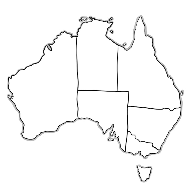 Free Vector doodle australia map