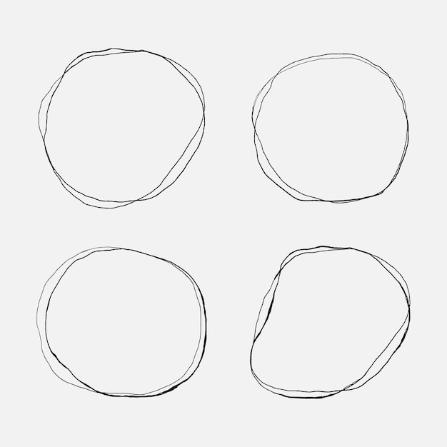 Free Vector doodle circle set