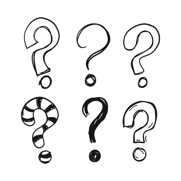 Free Vector doodle question marks