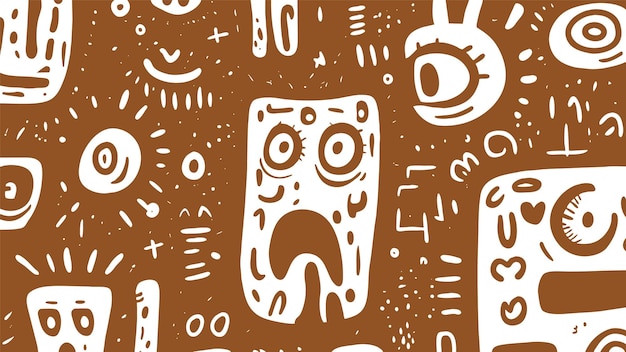 Free Vector doodle seamless pattern