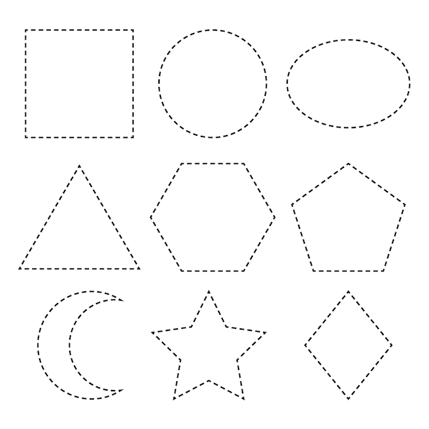 Free Vector dotted lines shapes