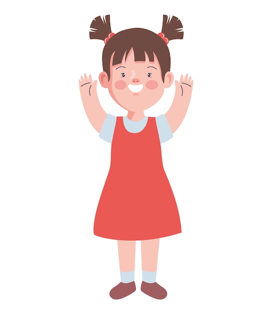 Free Vector down syndrome girl cartoon