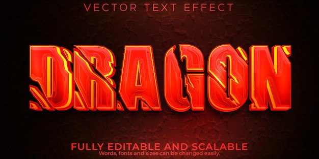 Dragon red text effect editable red and devil text style