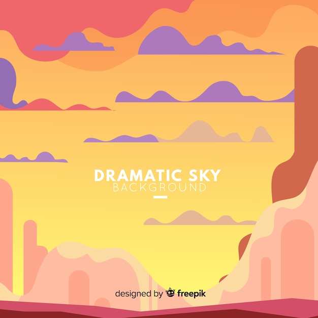 Free vector dramatic sky background