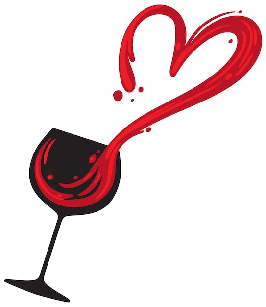 Drinking red wine concept vector