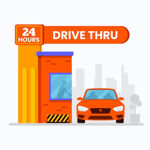 Free vector drive thru sign