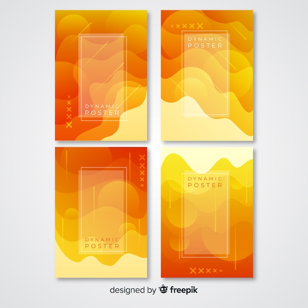 Free Vector dynamic poster collection