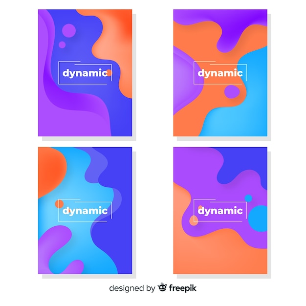 Free Vector dynamic poster collection