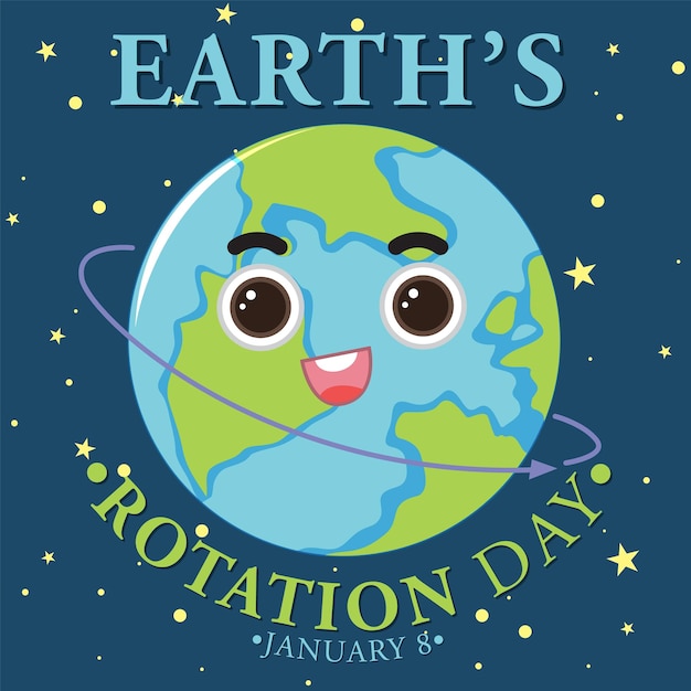 Free vector earth's rotation day banner design