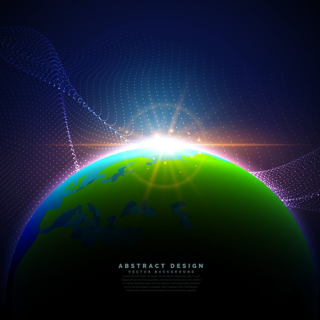 Free Vector earth in space background