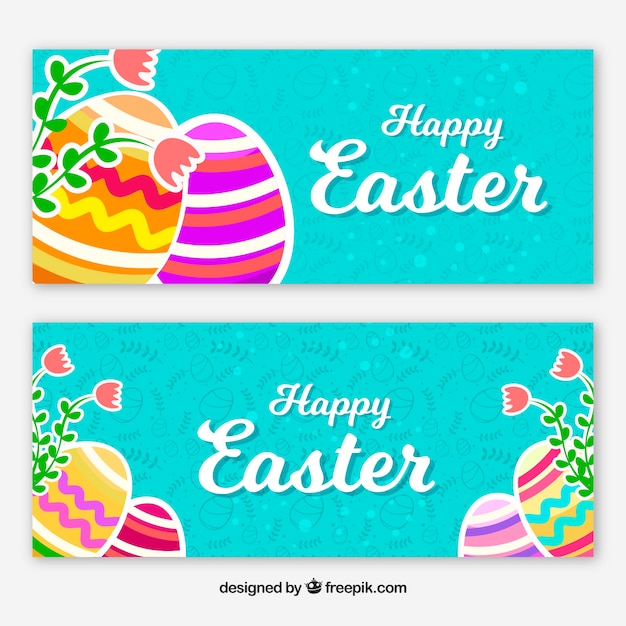 Easter day banners