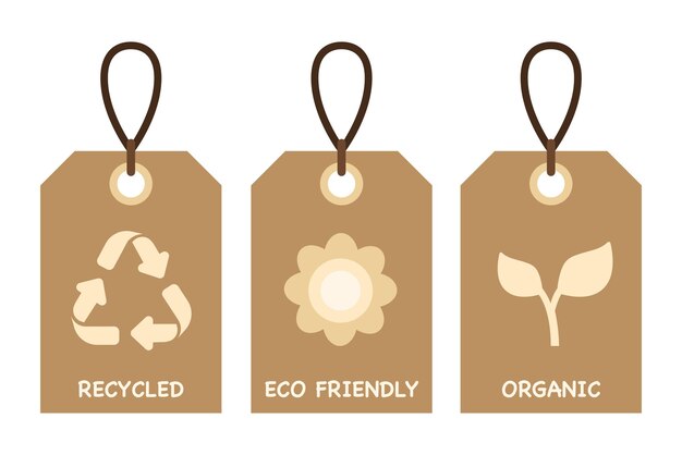 Eco Friendly Recycled Organic Product Tag Labels