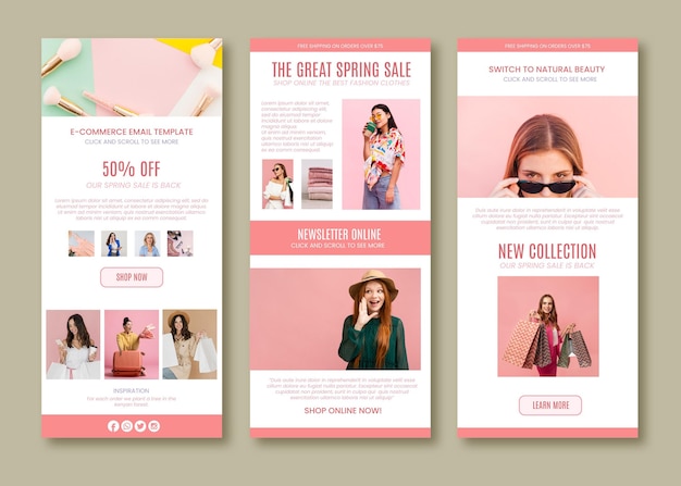 Free Vector ecommerce email template
