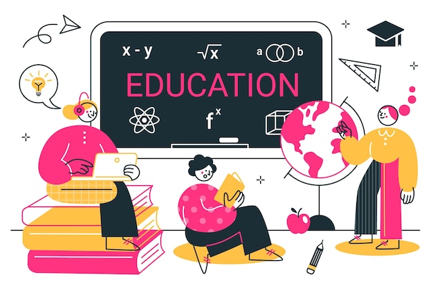 Free Vector education concept illustration