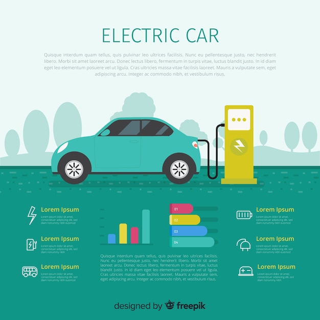 Electric car infographic