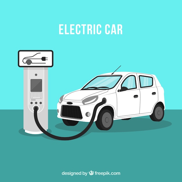 Free Vector electric car