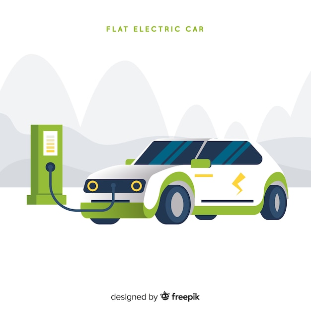 Free Vector electric car