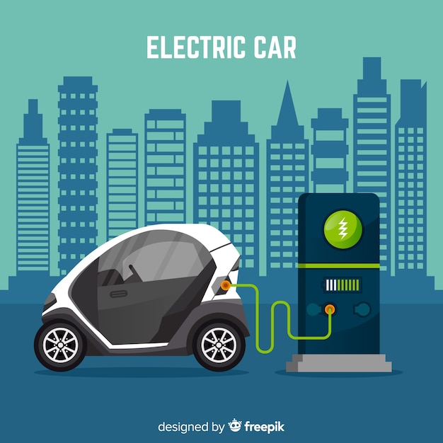 Free Vector electric car