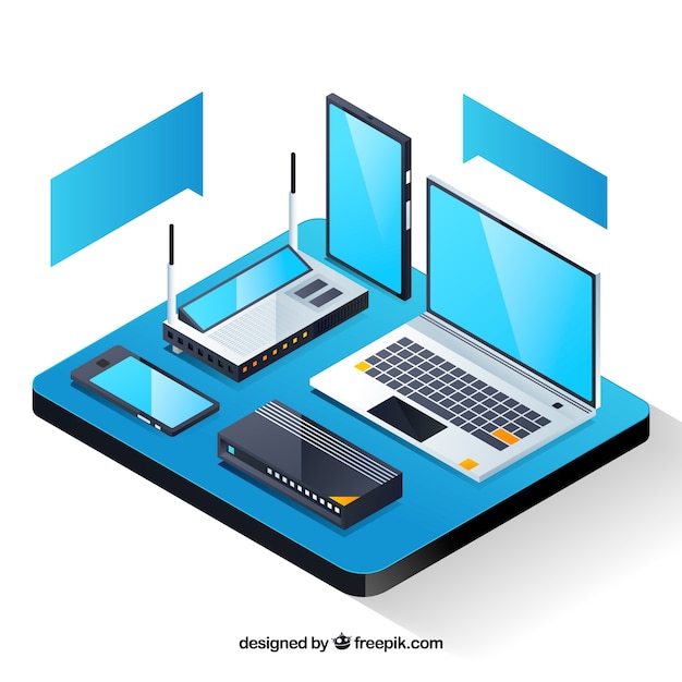 Free vector electronic device collection