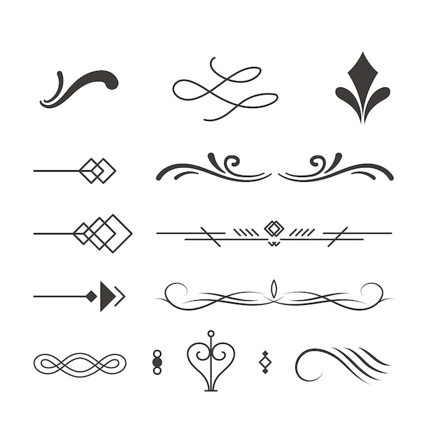 Free vector elegant abstract design elements