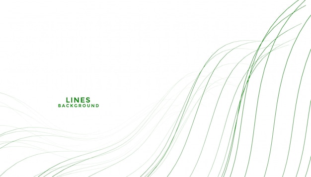 Free Vector elegant abstract green way flowing lines background