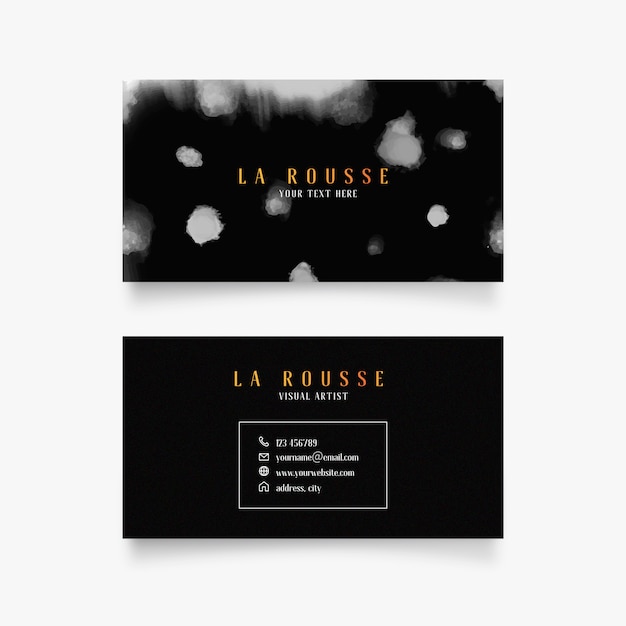 Free Vector elegant black business card