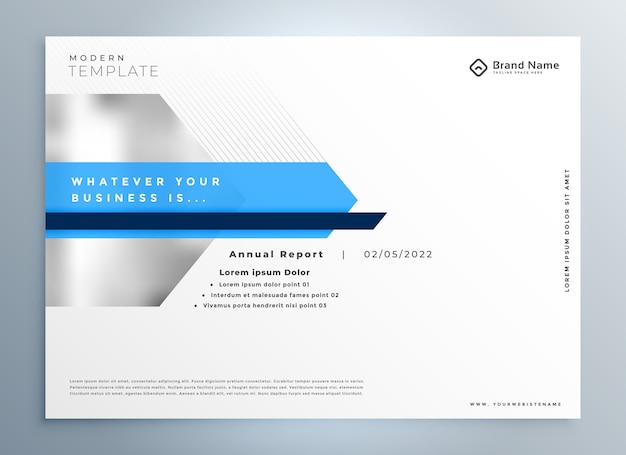 Free Vector elegant blue modern business presentation template design