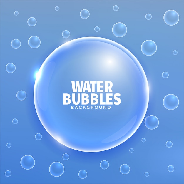 Free Vector elegant blue shiny bubbles background