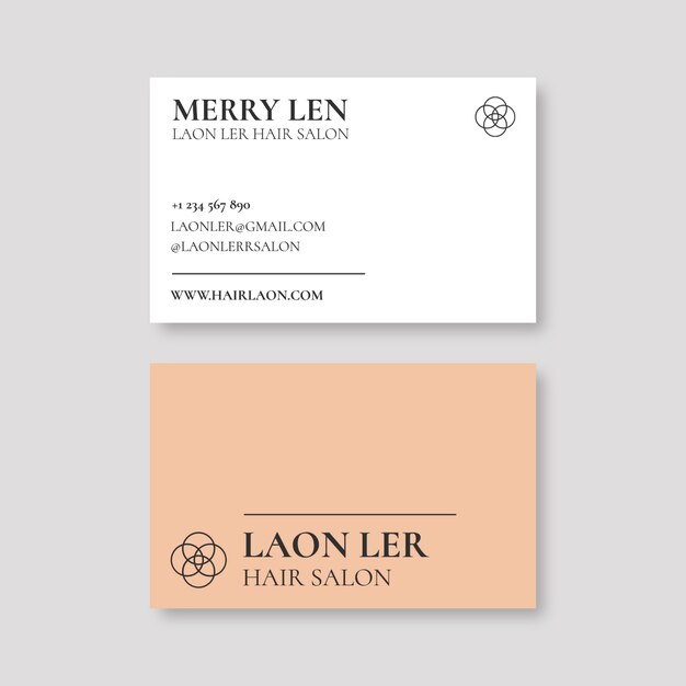 Elegant hair salon business card