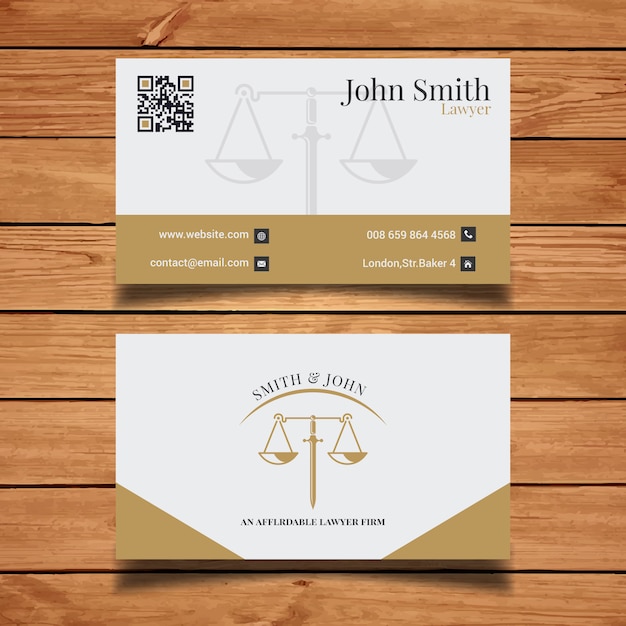 Free Vector elegant lawyer business card