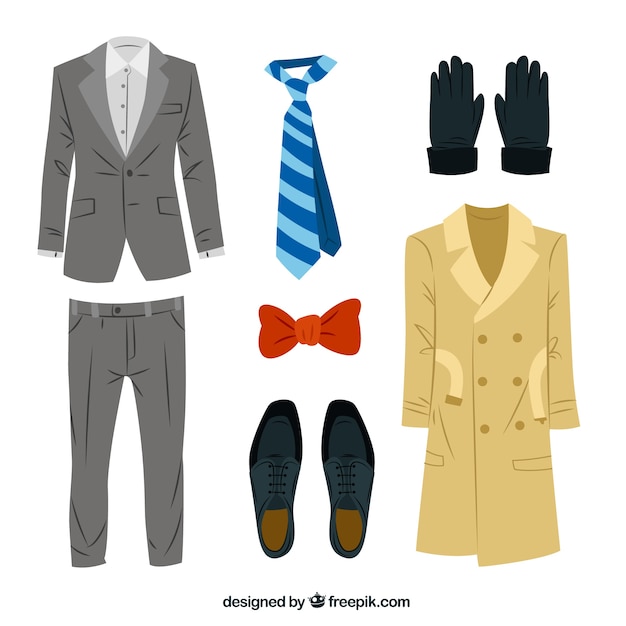 Free Vector elegant men's clothing