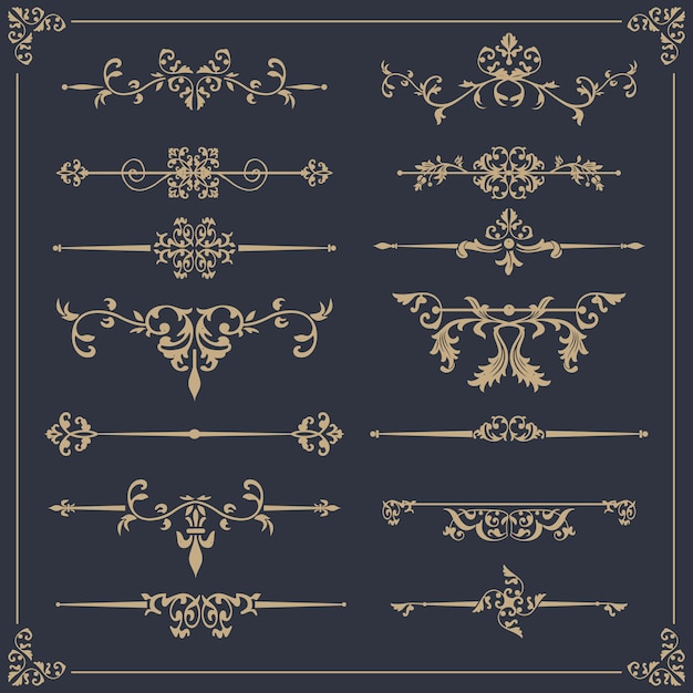 Free Vector elegant ornamental collection